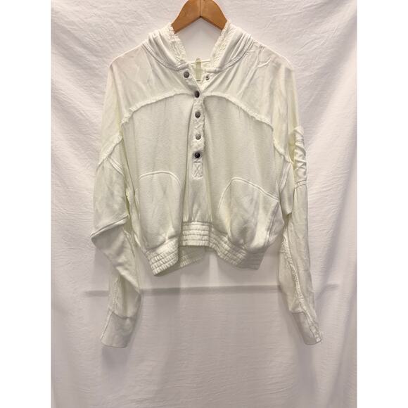 Free People Movement Windy Meadow Hoodie White S/P Fall Winter Cozy Lounge - Picture 2 of 4